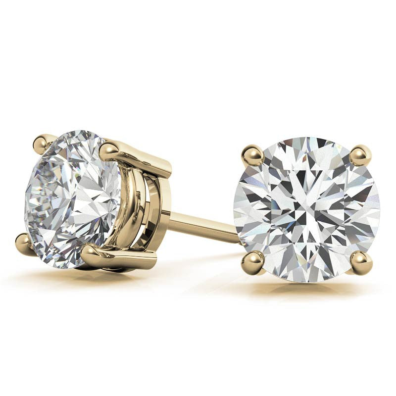 3.00 CTW Lab-Grown Diamond Stud Earrings – 14K White/Yellow Gold, G/VS, AGI Certified