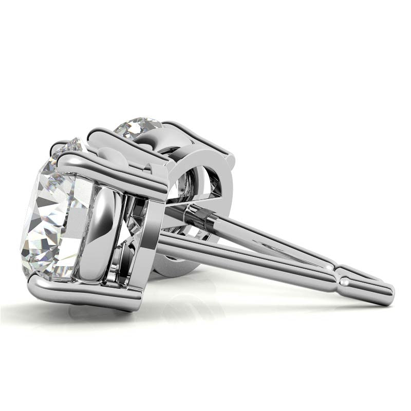 3.00 CTW Lab-Grown Diamond Stud Earrings – 14K White/Yellow Gold, G/VS, AGI Certified