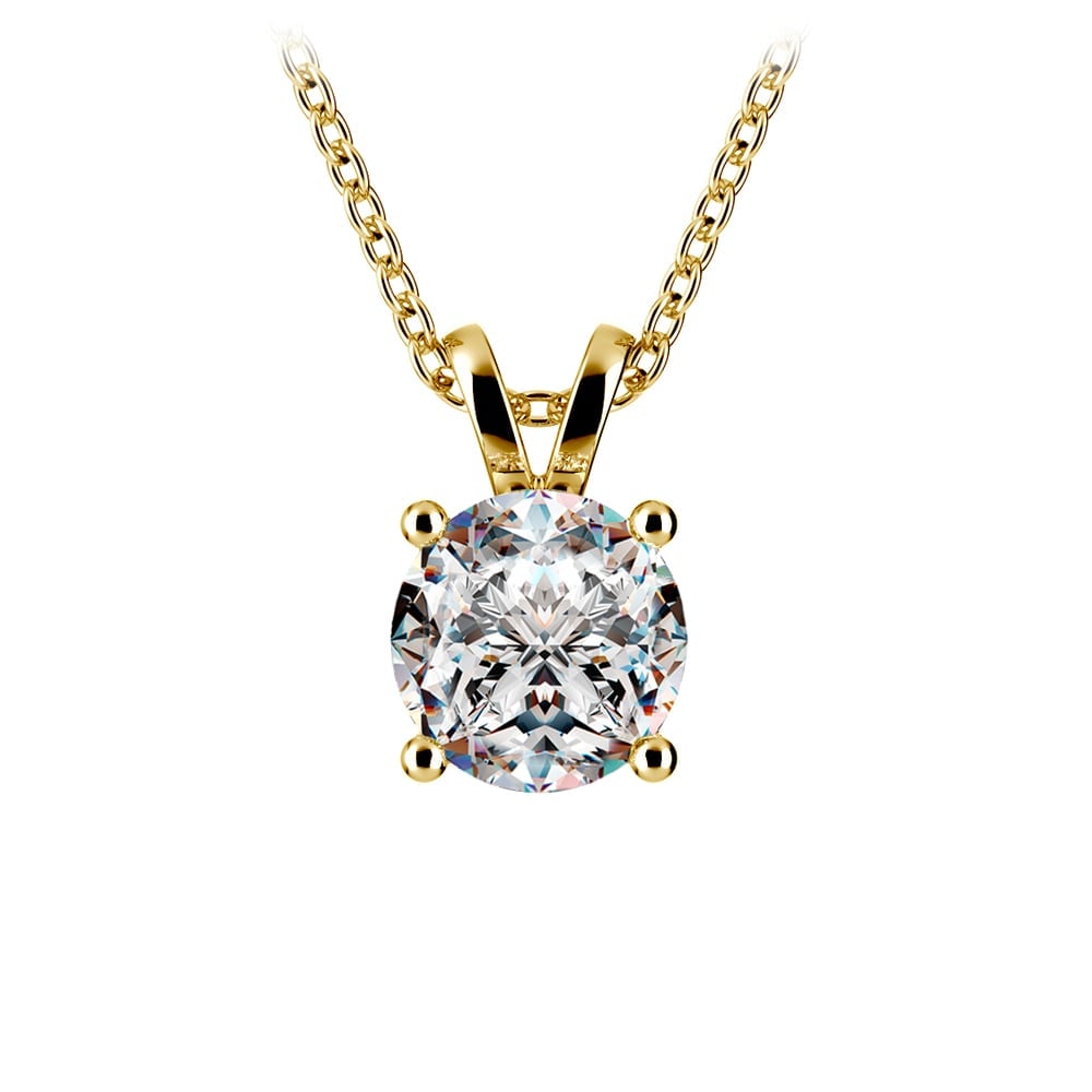 1.50ct Round Brilliant Lab-Grown Diamond Pendant – 14K Gold, AGI Certified
