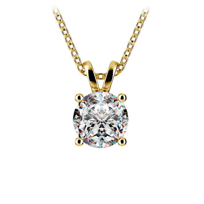 1.50ct Round Brilliant Lab-Grown Diamond Pendant – 14K Gold, AGI Certified