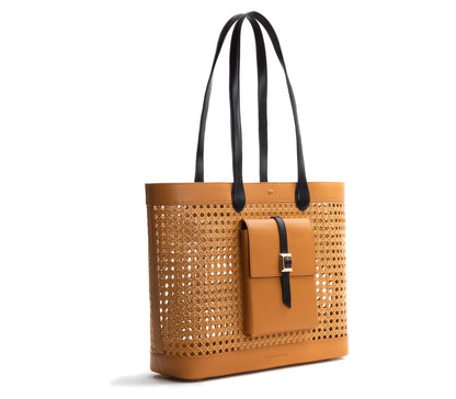 St. Tropez Straw Tote – Tan | GUNAS New York