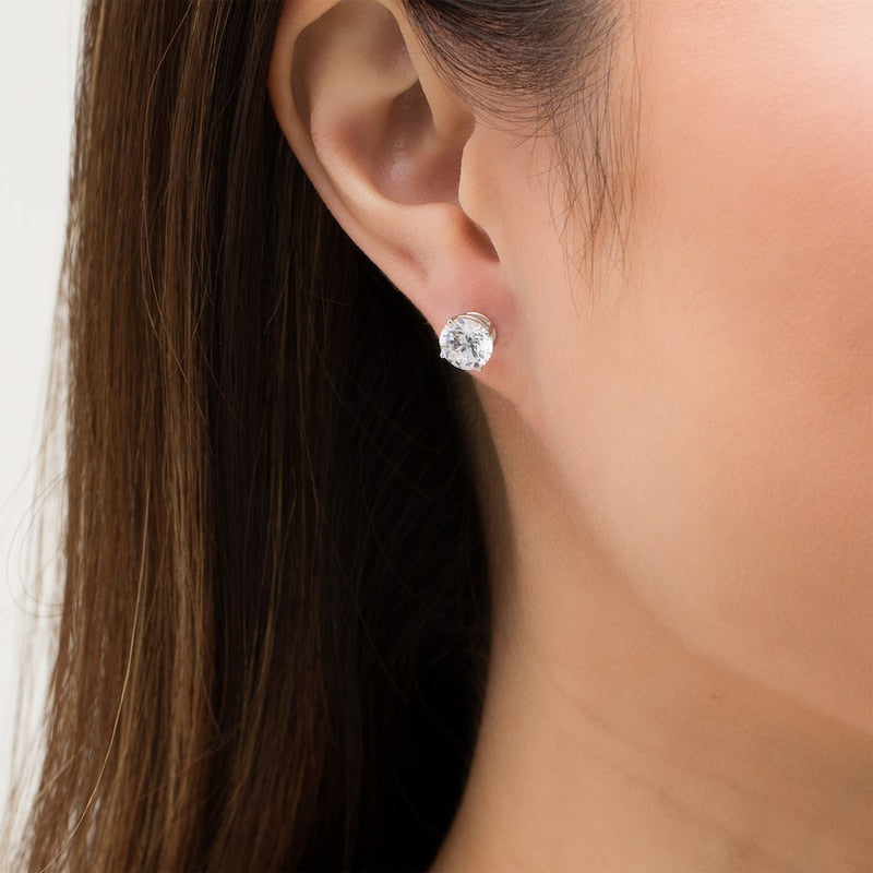 3.00 CTW Lab-Grown Diamond Stud Earrings – 14K White/Yellow Gold, G/VS, AGI Certified