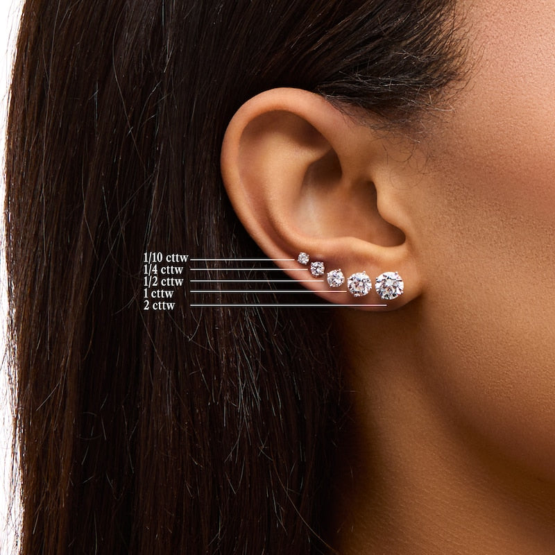 3.00 CTW Lab-Grown Diamond Stud Earrings – 14K White/Yellow Gold, G/VS, AGI Certified