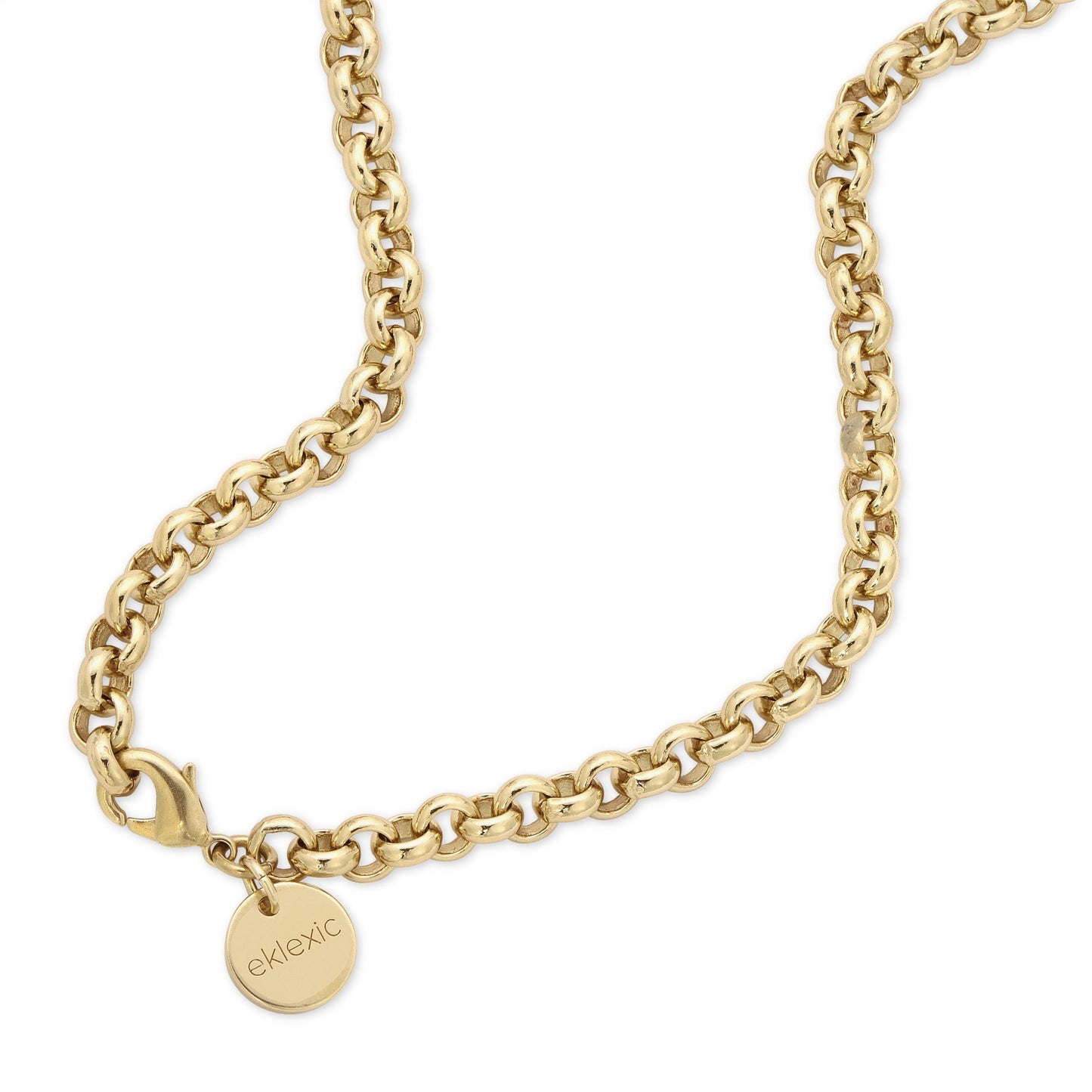 XL Baroque Pearl Pendant Necklace – Micro Rolo Chain in 14K Gold or Rhodium Plate