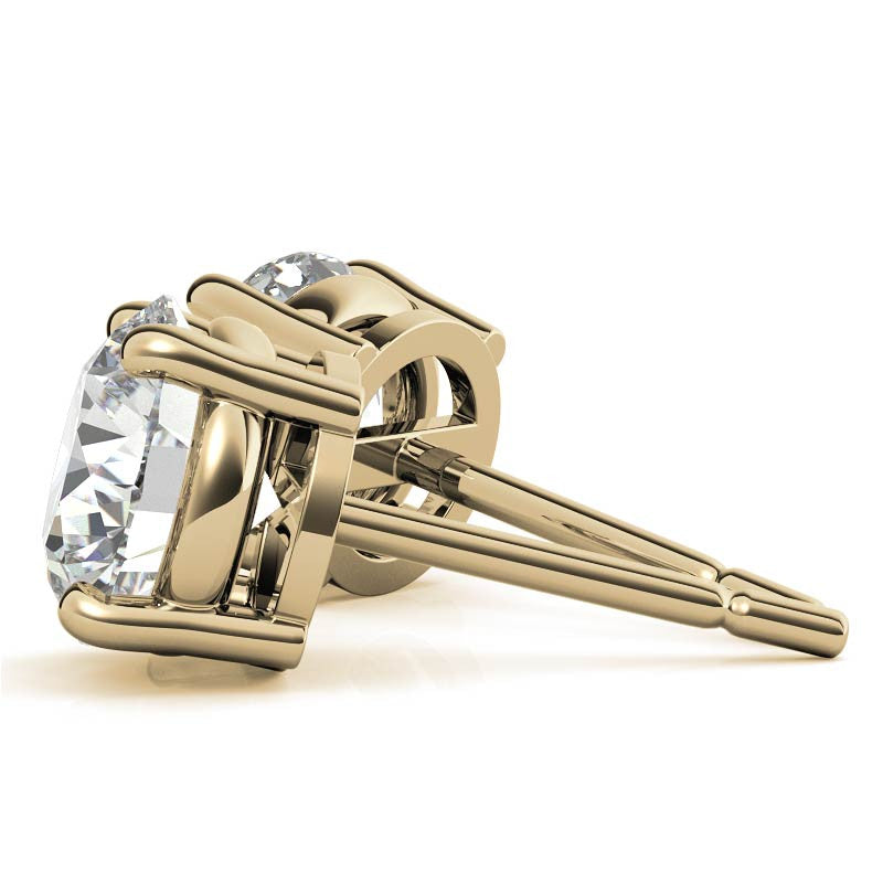 3.00 CTW Lab-Grown Diamond Stud Earrings – 14K White/Yellow Gold, G/VS, AGI Certified