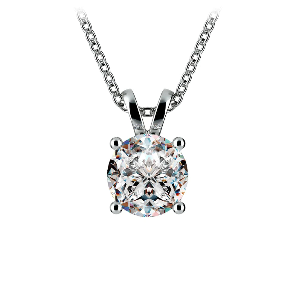1.50ct Round Brilliant Lab-Grown Diamond Pendant – 14K Gold, AGI Certified