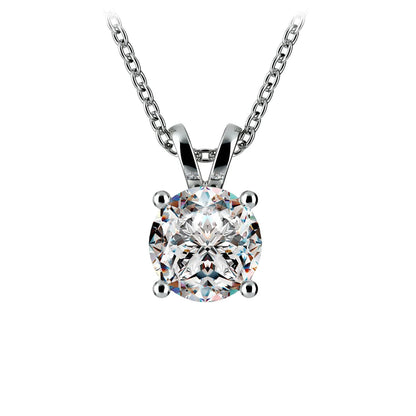1.50ct Round Brilliant Lab-Grown Diamond Pendant – 14K Gold, AGI Certified
