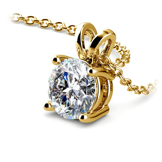 1.50ct Round Brilliant Lab-Grown Diamond Pendant – 14K Gold, AGI Certified