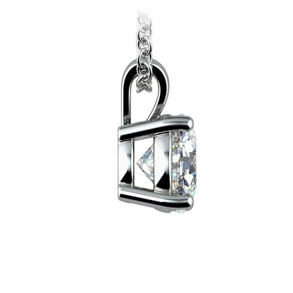 1.50ct Round Brilliant Lab-Grown Diamond Pendant – 14K Gold, AGI Certified