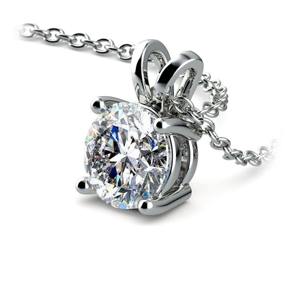 1.50ct Round Brilliant Lab-Grown Diamond Pendant – 14K Gold, AGI Certified