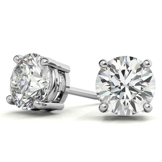 3.00 CTW Lab-Grown Diamond Stud Earrings – 14K White/Yellow Gold, G/VS, AGI Certified