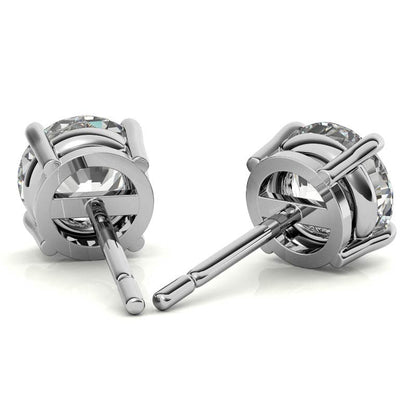 3.00 CTW Lab-Grown Diamond Stud Earrings – 14K White/Yellow Gold, G/VS, AGI Certified